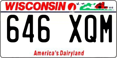 WI license plate 646XQM