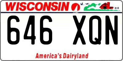 WI license plate 646XQN