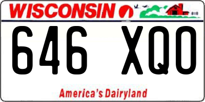 WI license plate 646XQO
