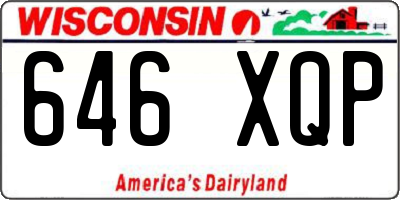 WI license plate 646XQP