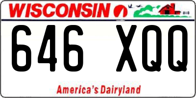 WI license plate 646XQQ