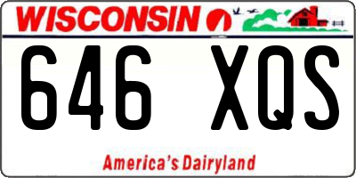 WI license plate 646XQS