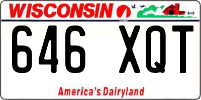 WI license plate 646XQT