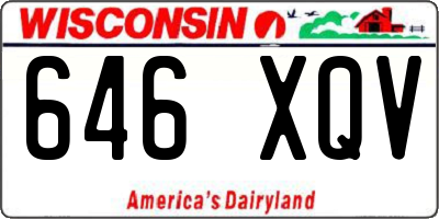 WI license plate 646XQV