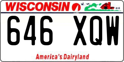 WI license plate 646XQW