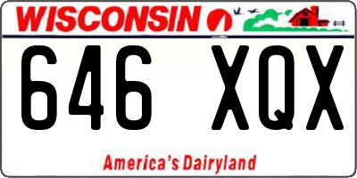 WI license plate 646XQX