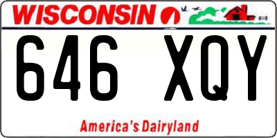 WI license plate 646XQY