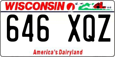 WI license plate 646XQZ