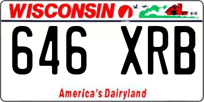 WI license plate 646XRB