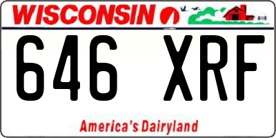 WI license plate 646XRF