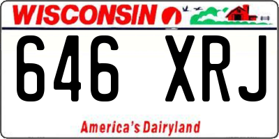 WI license plate 646XRJ