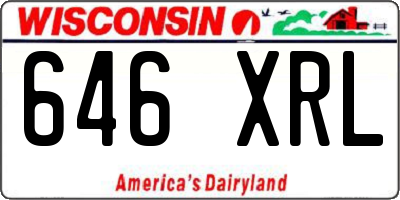 WI license plate 646XRL