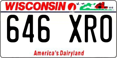 WI license plate 646XRO