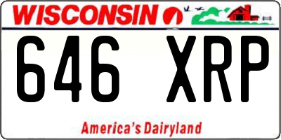 WI license plate 646XRP