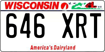 WI license plate 646XRT