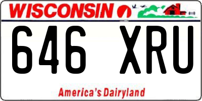 WI license plate 646XRU