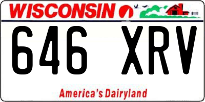WI license plate 646XRV