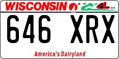 WI license plate 646XRX