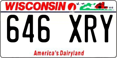 WI license plate 646XRY