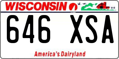 WI license plate 646XSA