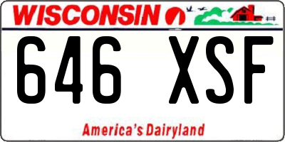 WI license plate 646XSF