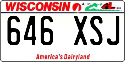 WI license plate 646XSJ