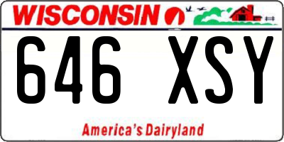 WI license plate 646XSY