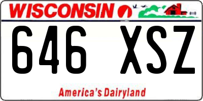 WI license plate 646XSZ
