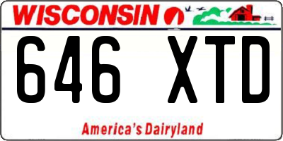 WI license plate 646XTD