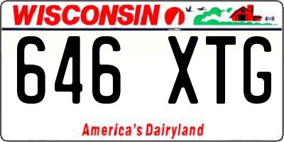 WI license plate 646XTG