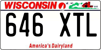 WI license plate 646XTL