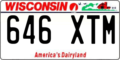 WI license plate 646XTM