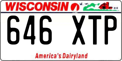 WI license plate 646XTP