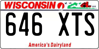 WI license plate 646XTS