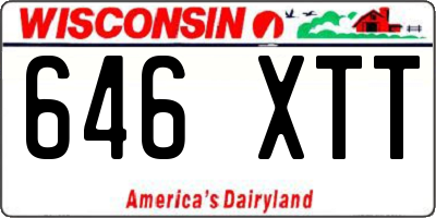 WI license plate 646XTT