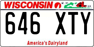 WI license plate 646XTY