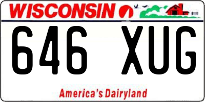 WI license plate 646XUG
