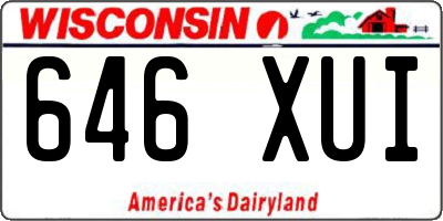 WI license plate 646XUI