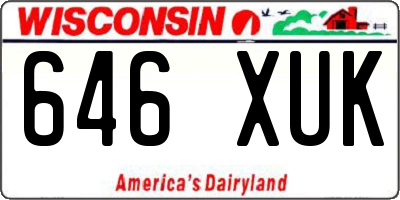 WI license plate 646XUK