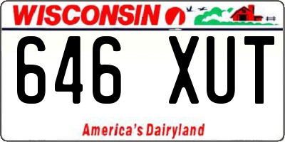 WI license plate 646XUT