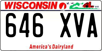 WI license plate 646XVA