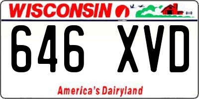 WI license plate 646XVD