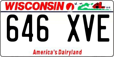 WI license plate 646XVE