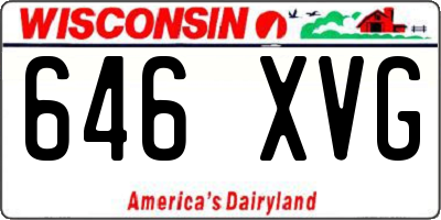 WI license plate 646XVG