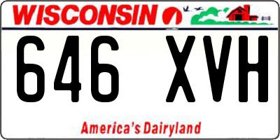 WI license plate 646XVH