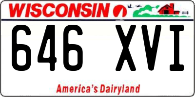 WI license plate 646XVI