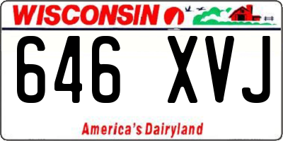 WI license plate 646XVJ