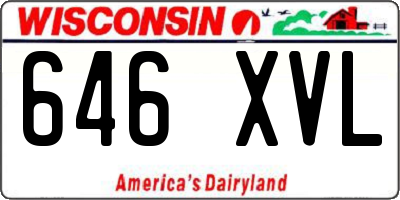 WI license plate 646XVL