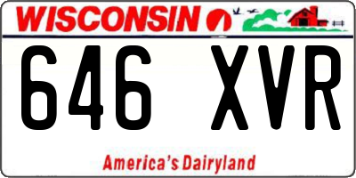 WI license plate 646XVR
