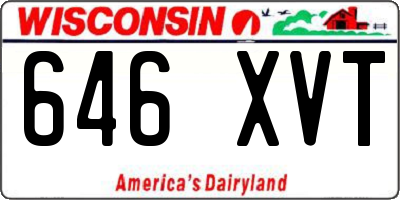 WI license plate 646XVT